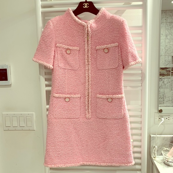 chanel pink dress